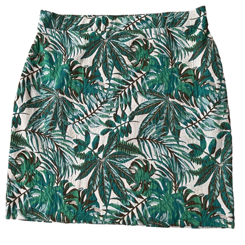 LEOTA Jadyn Green Textured Knit Pencil Skirt- XL